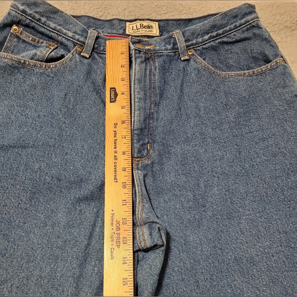 L.L. Bean Original Fit Relaxed Flannel Lined Jeans Size 16 - Picture 9 of 11